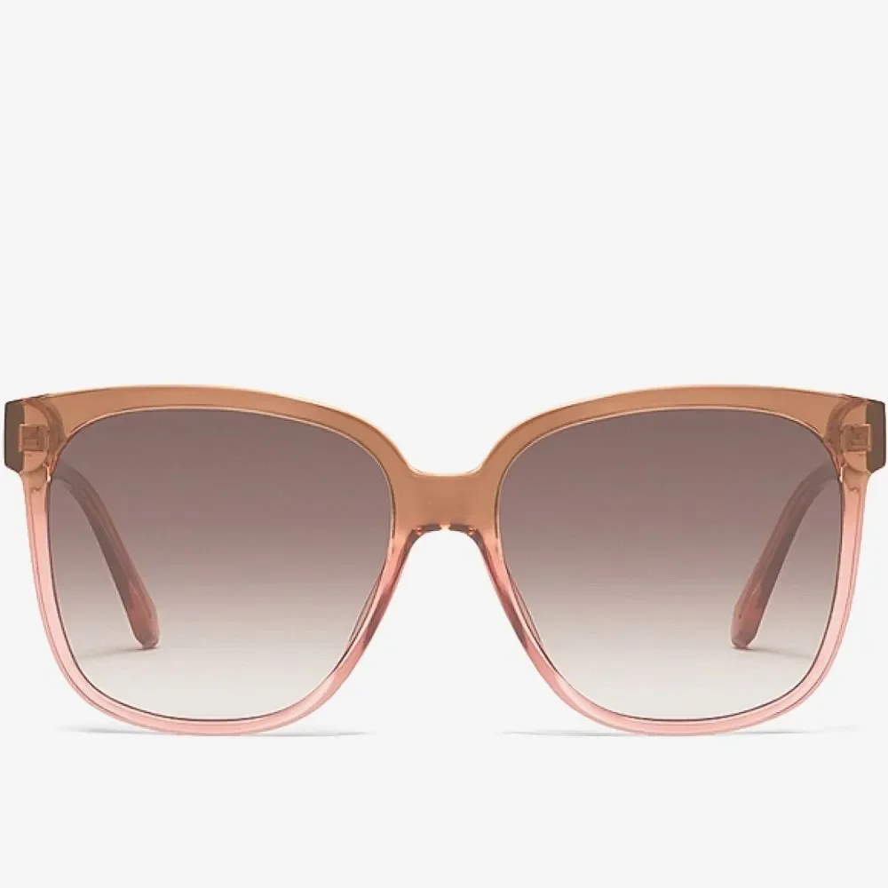 Quay Australia Wired Remixed‎ Oversized Sunglasses- Coffee Rose Frame/Brown